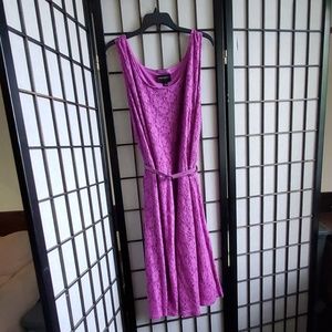 Lane Bryant purple lace belt dress size 24